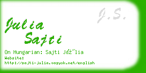 julia sajti business card